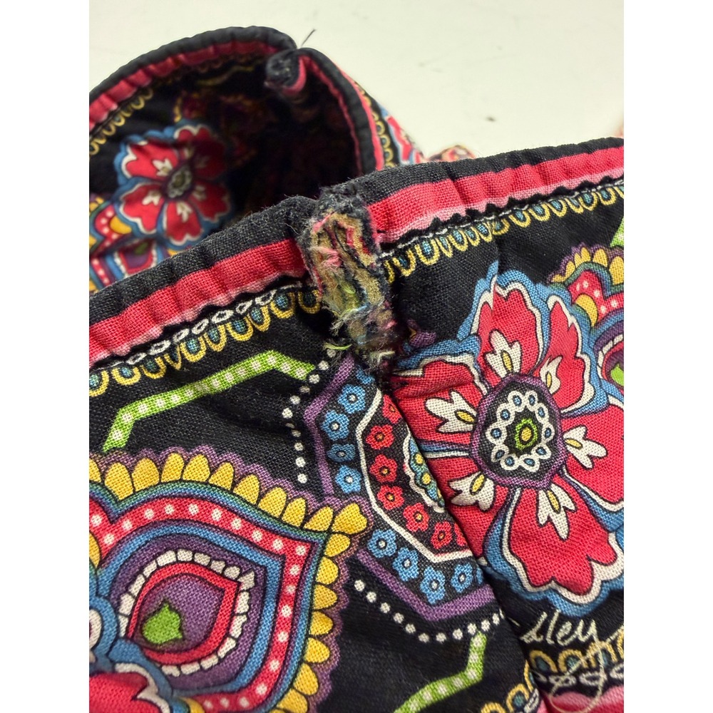 Vera Bradley Symphony in Hue Retired Mid Size Tote Bag Black Floral Shoulder Bag - Picture 12 of 12